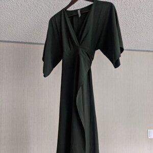 XS Petite Athleta Calistoga Green Wrap Dress